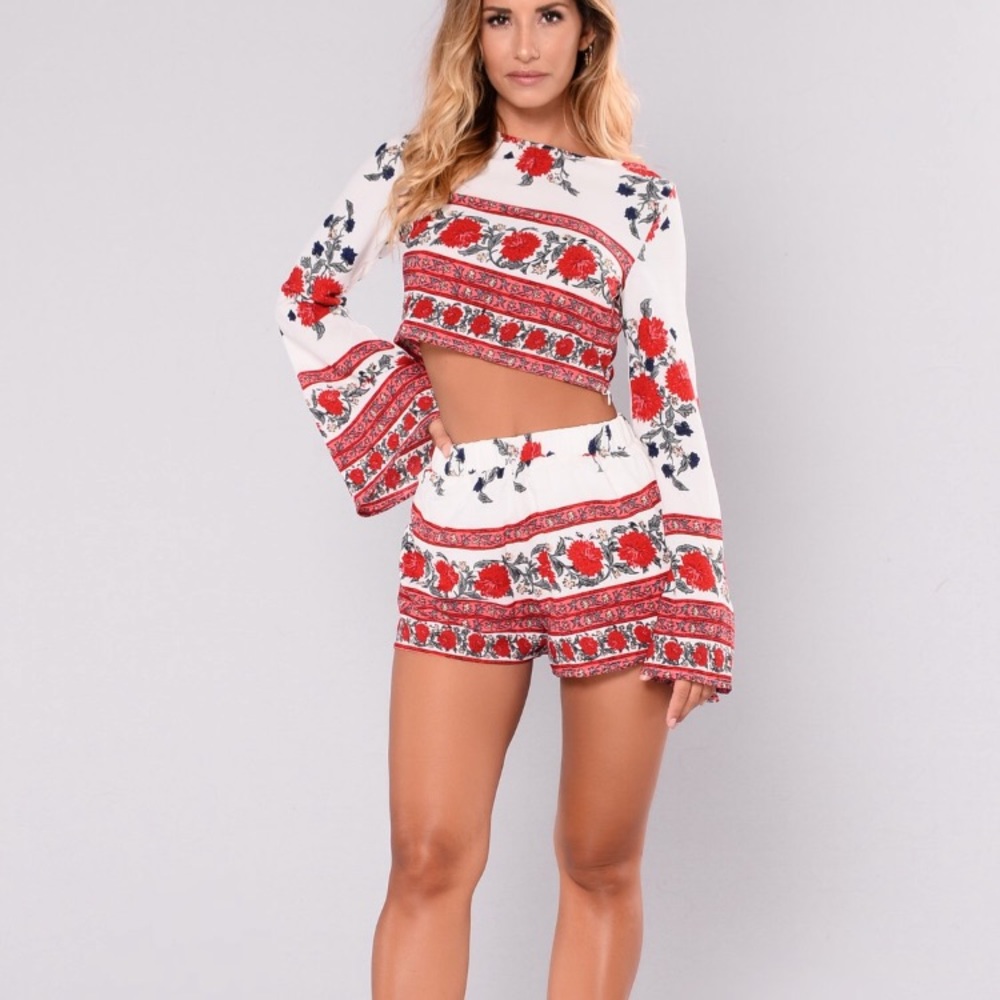 Summer Floral Two-Piece Set - Picture 3 of 4